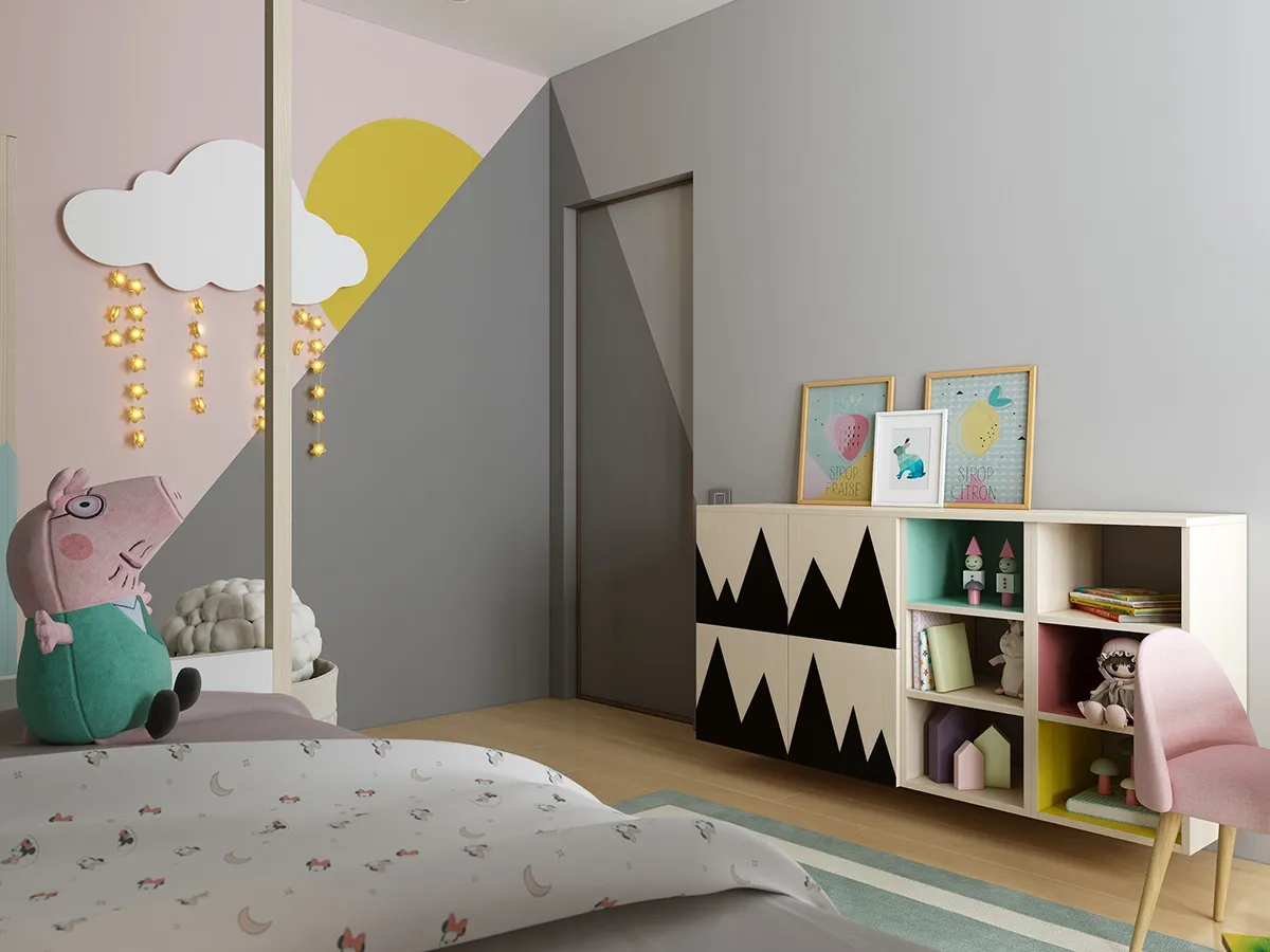 10 mẫu thiết kế phòng ngủ trẻ em sáng tạo hiện đại